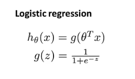 logistic回归假设函数